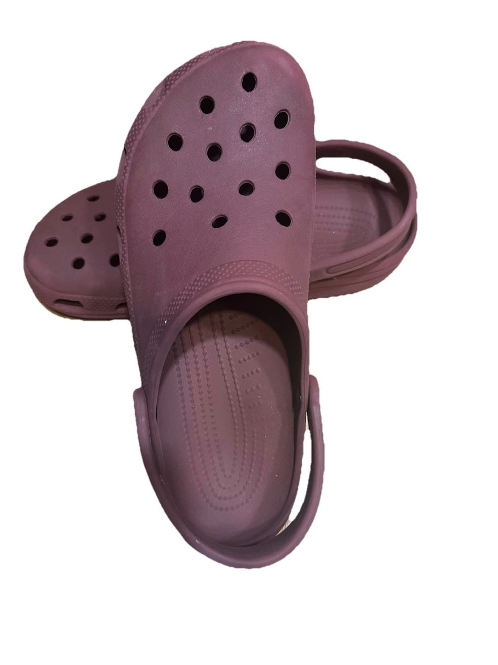 Crocs Classic Clogs Men’s 11 Burgundy Wine Mauve Slip On Casual Shoes